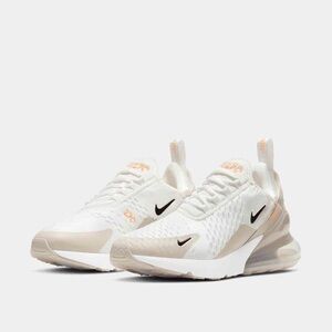 Nike Air Max 270 White and Orange Sneakers Size 11